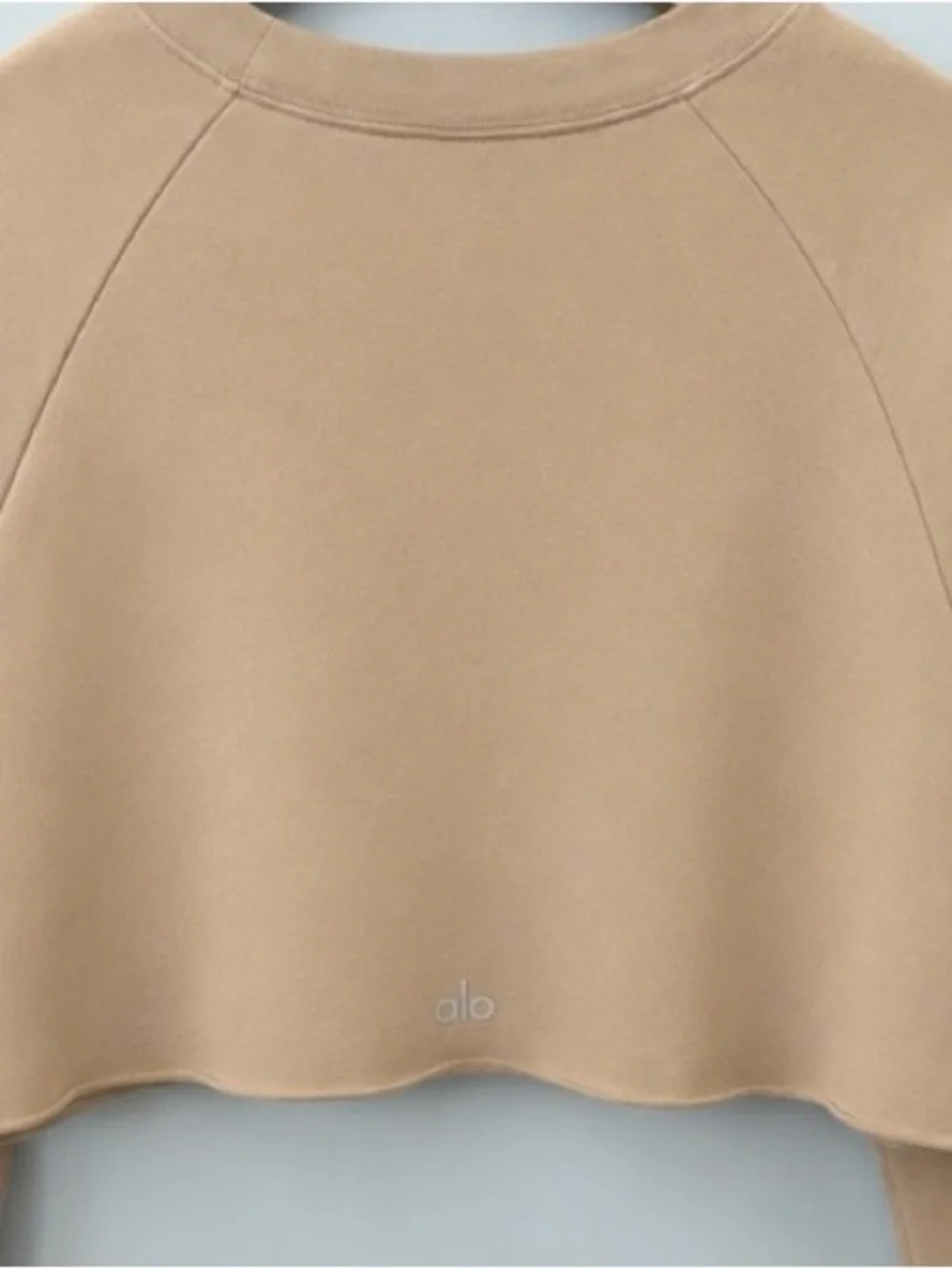 Alo Yoga Double Take Crop Pullover in Putty